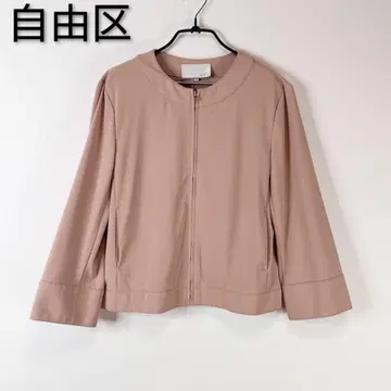 자유구 스트레치 소재 지퍼 달린 자켓