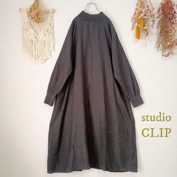 스튜디오 클립 studio CLIP 리브 모크넥 플레어 원피스 M 블랙