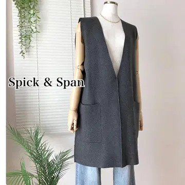 Spick & Span 니트 베스트 그레이 원피스