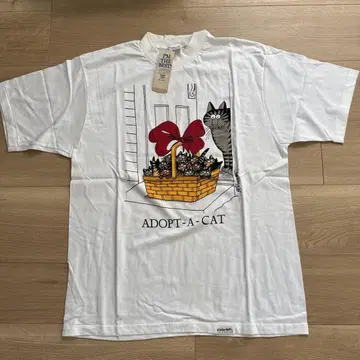 [새상품 미사용] 클레이셔츠 ADOPT A CAT 티셔츠