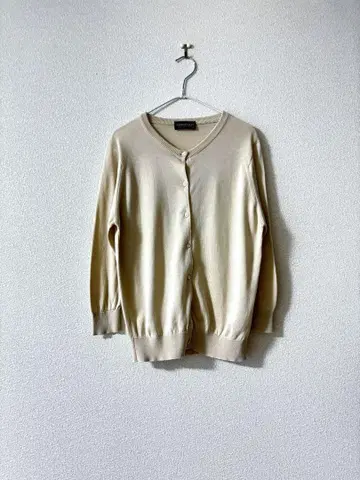 존스메들리 베이지 코튼 가디건 S