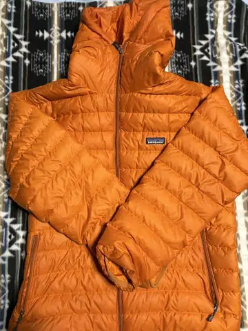 patagonia 다운 스웨터 후디 다운 자켓 오렌지 M