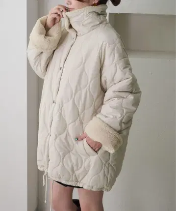 보아 안감 퀼팅 아우터