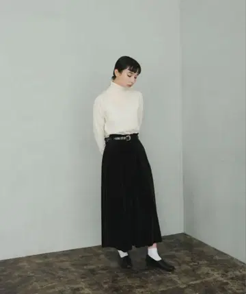 foufou 벨로아 스커트 블랙 THE DRESS #