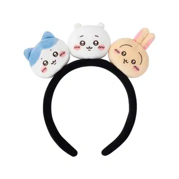 치이카와 파크 봉제 인형 머리띠 (치이카와 하치와레 토끼 얼굴)