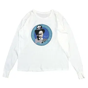 80s 빈티지 롱 T 미국 기업 로고 러닝