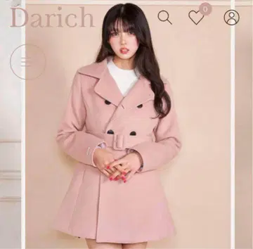 [ Darich ] 플레어 디자인 숏코트 핑크