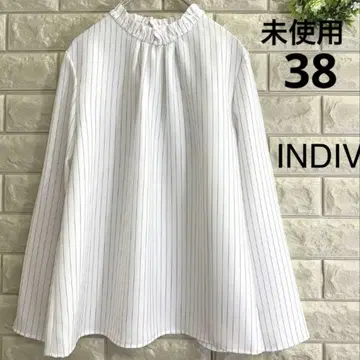 새상품 INDIVI 블라우스 인디비 프릴 옷깃 블라우스
