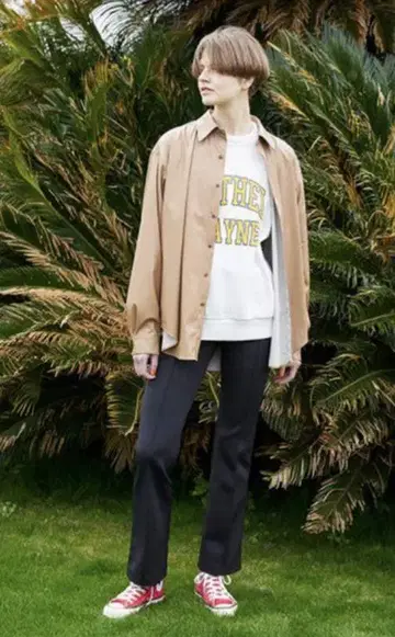 더 신즈 가죽 대디 셔츠 DADDY SHIRT 베이지