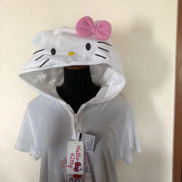 헬로키티 후드 부착 인형옷  L