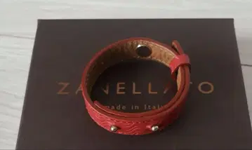 ZANELLATO 레드 가죽 팔찌