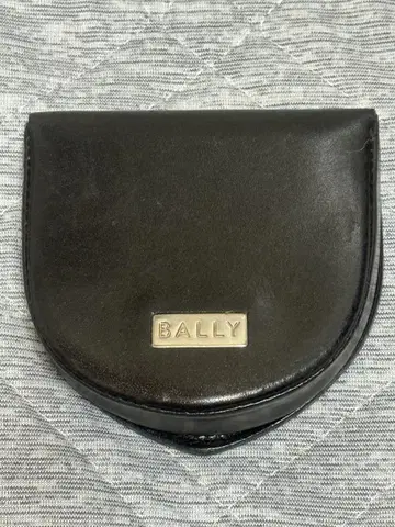 BALLY 블랙 가죽 코인 케이스