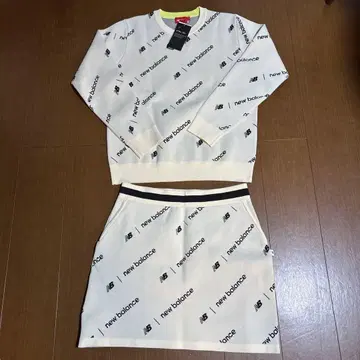 새상품 LL 3 뉴발란스 골프 셋업 상하의 올 패턴 로고 니트