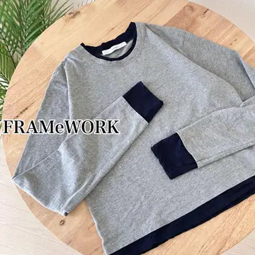 [ 2024AW ] FRAMeWORK 레이어드라이크 T셔츠 그레이