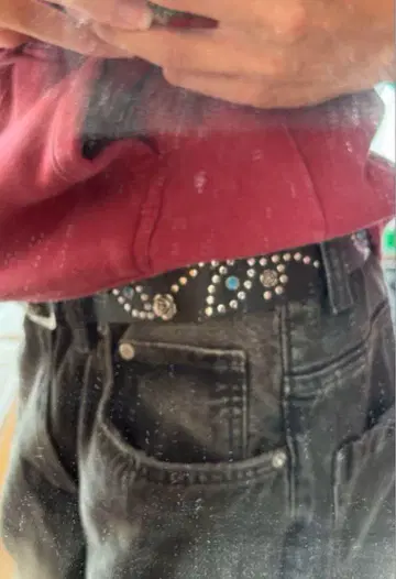스터드 벨트 HTC y2k studs belt turquoise