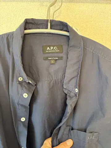 APC 에두아르 로고 네이비 블루 사이즈 L