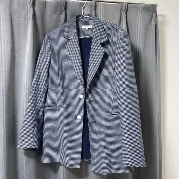 MOUSSY 테일러드 자켓 네이비와 화이트 체크