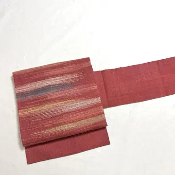 나고야 오비  직조 무늬 딸기색 PO-3343