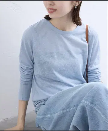 슬로브 이에나 슬라브 천축 크루넥 롱TEE