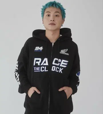WEGO 혼다 그래픽 로고 ZIP 후드티