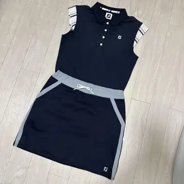 FJ 여성용 골프웨어 슬리브리스 피케 셔츠 & 스커트 세트