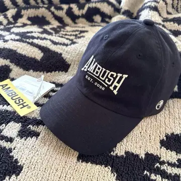 새상품급 AMBUSH 자수 로고 캡 블랙
