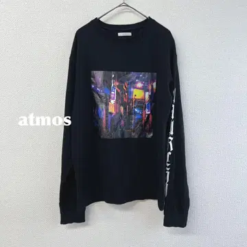 atmos pink x 오타 유우리 네온 포토 프린트 긴팔 티셔츠 121