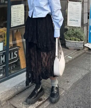 Delfy 이레헴 샤샤 스커트 블랙 F