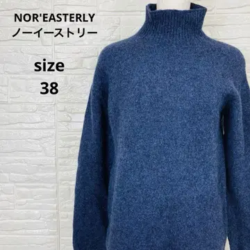NOR'EASTERLY 터틀넥 스웨터 네이비 모크넥 니트