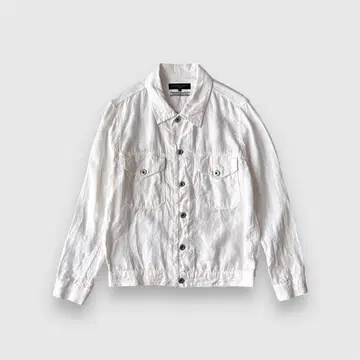 SHIPS GENERAL SUPPLY 린넨 100% 트래커 자켓 화이트