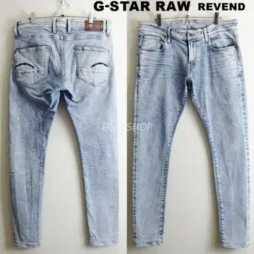 G-STAR RAW REVEND W91 강 스트레치 슈퍼 슬림 연파랑