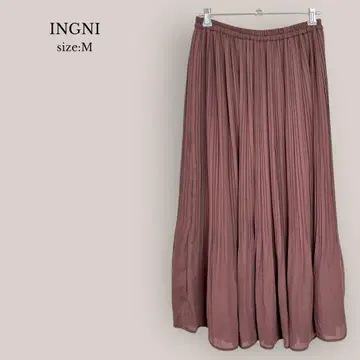 잉그 INGNI 롱 플리츠 스커트 MUJI 브라운 밴딩 안감 부착 M