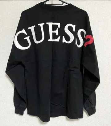 GUESS 블랙 긴팔T셔츠