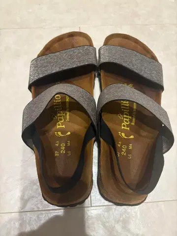 레어 BIRKENSTOCK 버켄스탁 papillio 실버 37