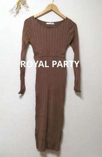 ROYAL PARTY 로얄 파티 허리 레이스 니트 원피스