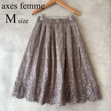 새상품 axes femme 자카드 밑단 레이스 스커트 M 사이즈