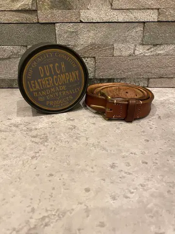 더치 레더 컴퍼니 러스트드 레더 벨트
