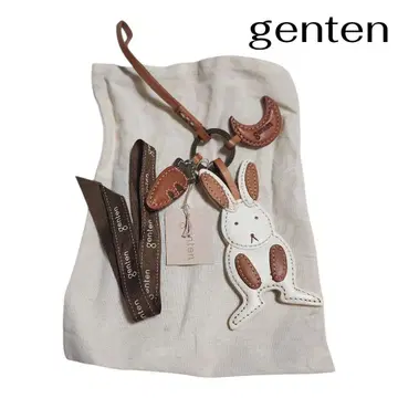 택 포함 새상품 genten 겐텐 와쿠와쿠 참 가죽 토끼