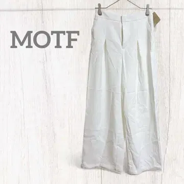 택 포함 새상품 MOTF 화이트 와이드 팬츠 화이트