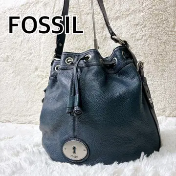 FOSSIL 파슬 버킷백 네이비 열쇠 복조리 숄더백