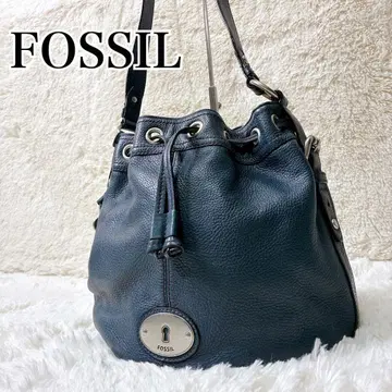 FOSSIL 파슬 버킷백 네이비 열쇠 복조리 숄더백