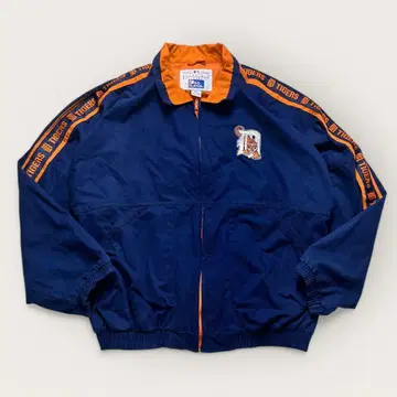 90s MLB 디트로이트 타이거즈 코튼 자켓 자수 로고 네이비