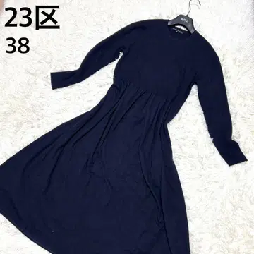 23구 니트 원피스 비스코스 스트레치 A라인 워셔블