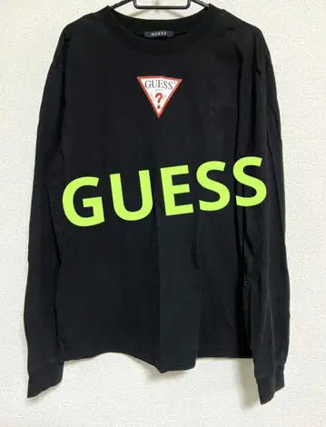 GUESS 월드 투어 긴팔 T셔츠 블랙