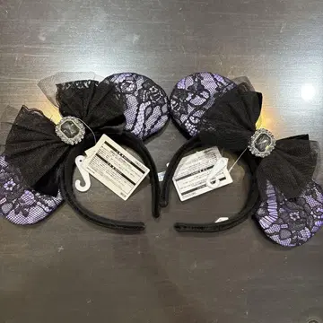 디즈니 리조트 공식 할로윈 머리띠 레이스 2개 세트