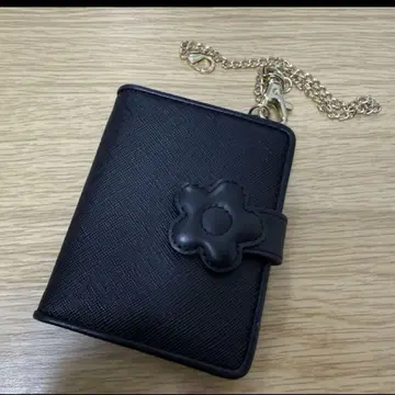 마리콴트 데이지 패치 스냅 2 패스 케이스 교통카드 지갑