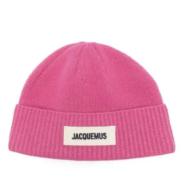 JACQUEMUS 핑크 니트 모자 프리 사이즈