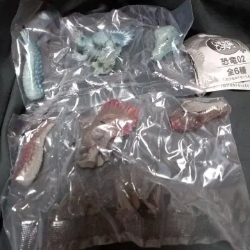 공룡02 스피노사우루스 블루 레드 생물대도감 쁘띠 2종