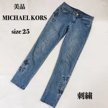새상품급 MICHAEL KORS 마이클코어스 데님 팬츠 자수 나비 25