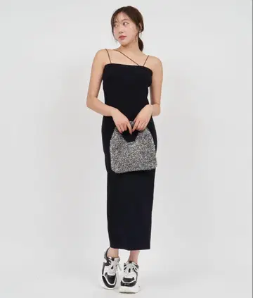 ROYALPARTY 시어 앙상블 타이트 원피스